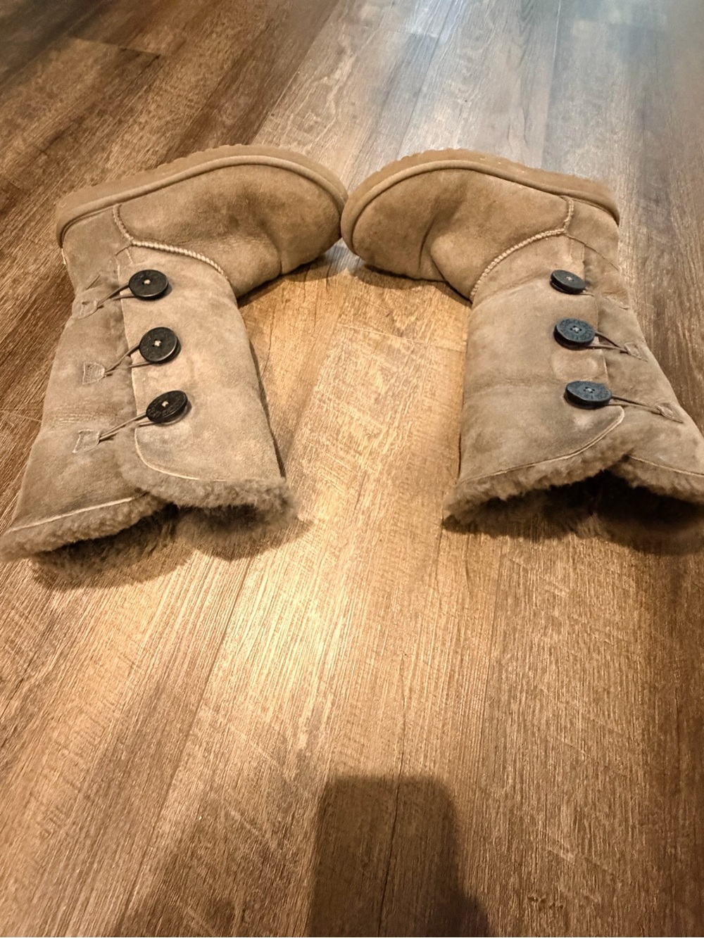 UGG Women's Triple-Button Shearling Mid-Calf Boots